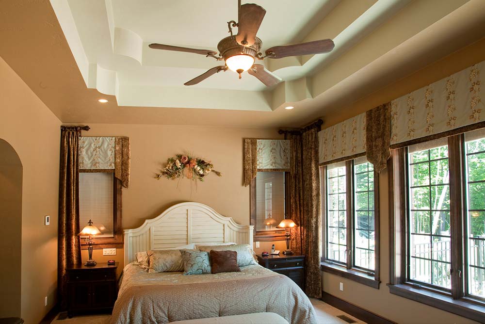 New Construction Italian English Blend Master Bedroom