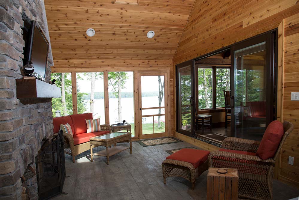 New Construction Lake Lucerne Retreat Sunroom