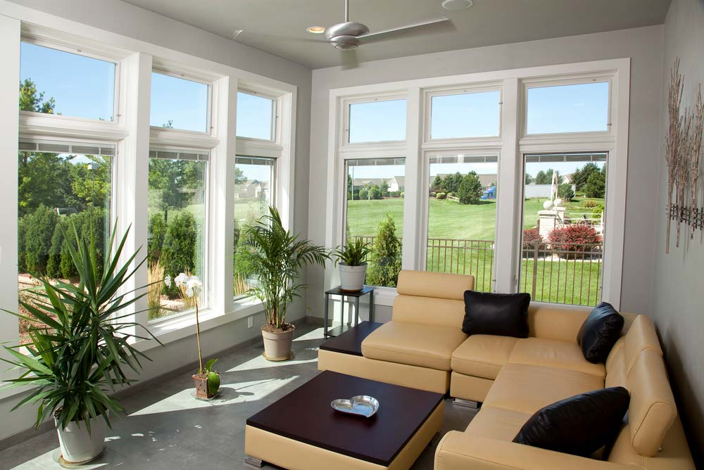 New Construction Quietly Modern Sunroom