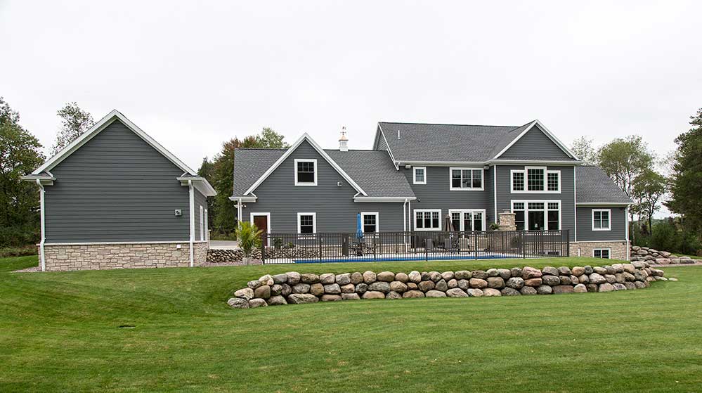 New Construction Northwoods Farmhouse Exterior 2