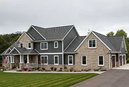 New Construction Northwoods Farmhouse Exterior