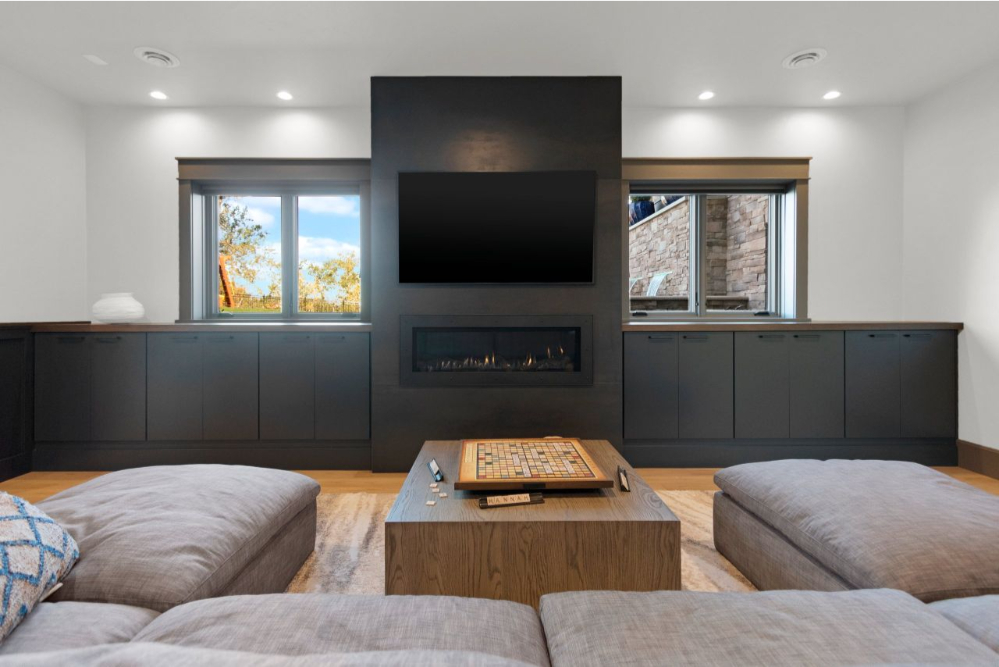 New Construction Mountain Chalet Retreat Entertainment Room