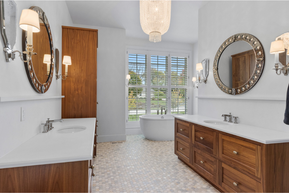 New Construction Old World Charm Bathroom