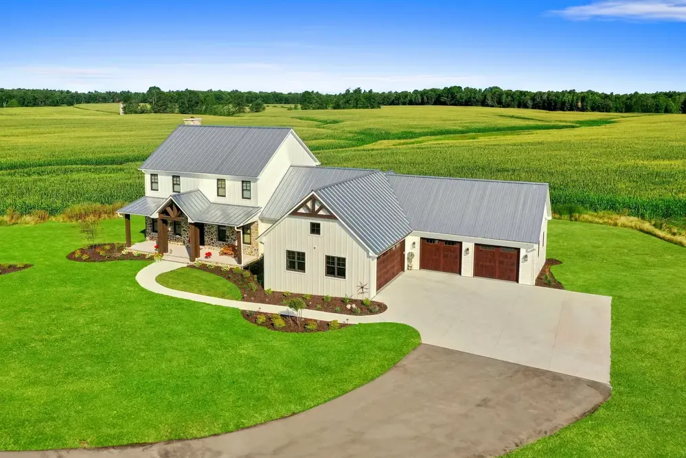 New Construction Elegant Farmhouse Retreat Outside Of House Thumbnail