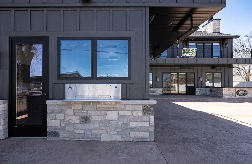 New Construction Packers Tailgate House