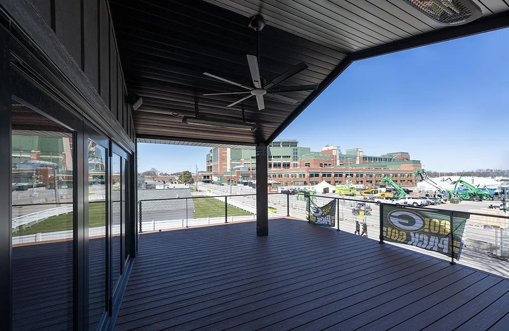 New Construction Packers Tailgate House